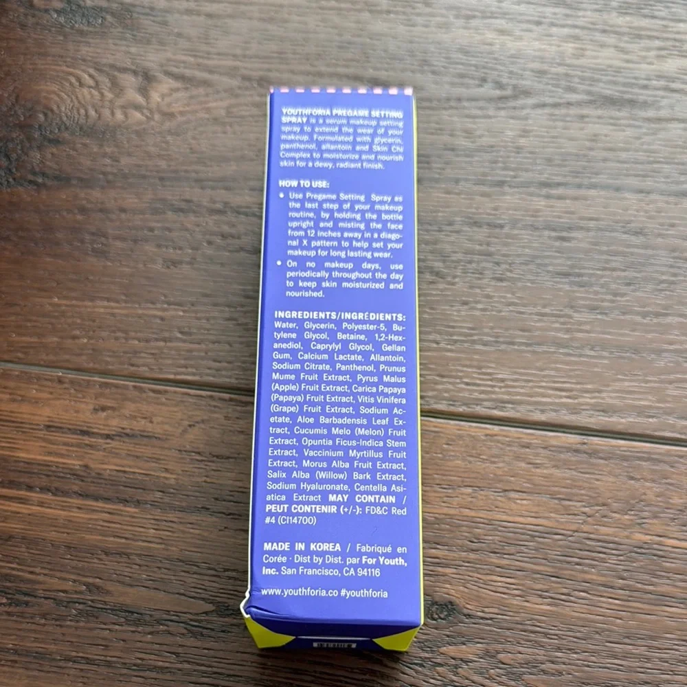 Pregame Setting Spray - Daily Skin Moisturizing Mist Full size 100ml/3.3 Fl oz.